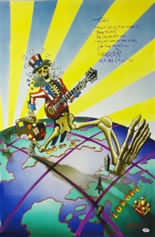Tom Constanten Signed Grateful Dead “Truckin’ to Europe” Poster